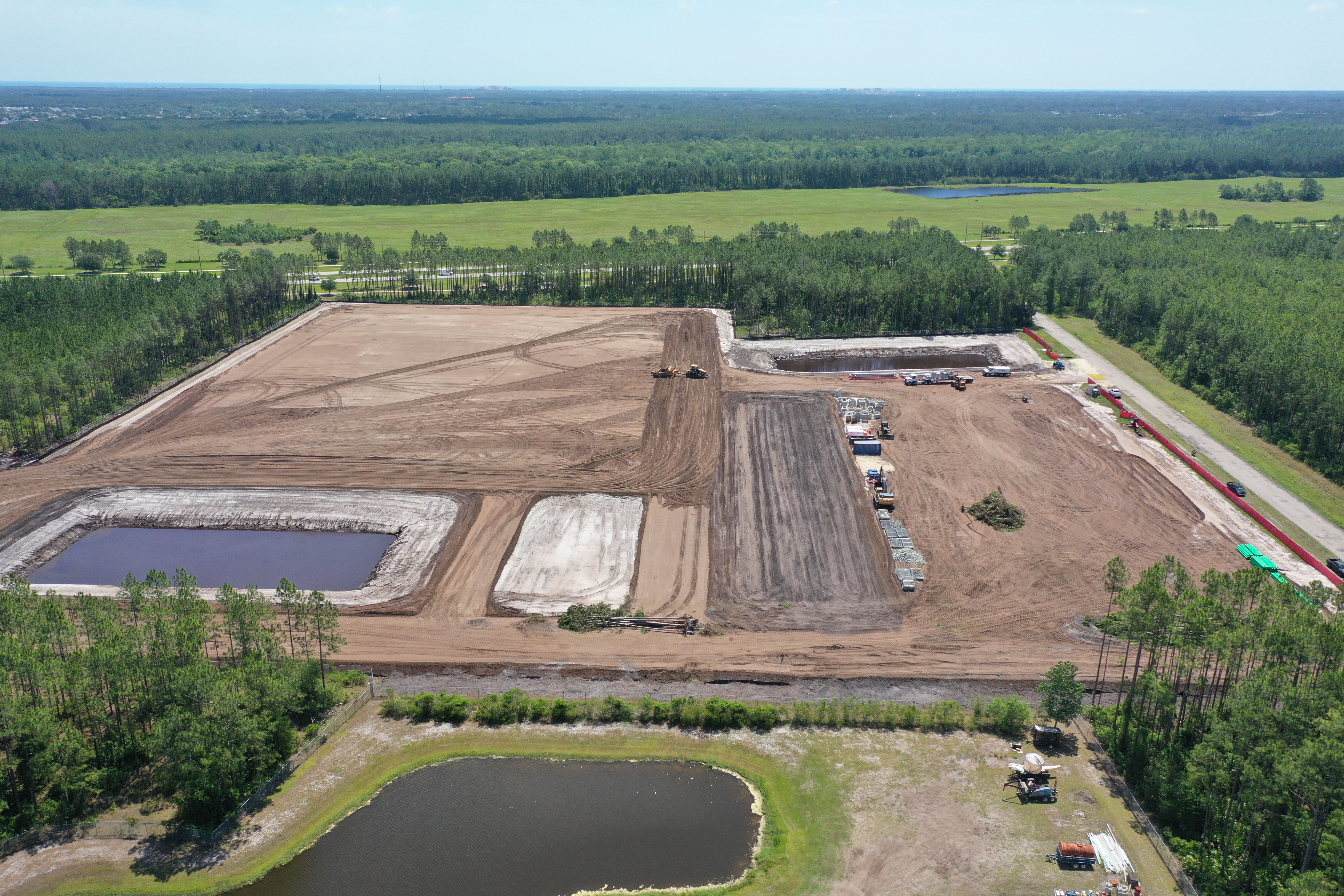 cleared land for the maintenance operations center