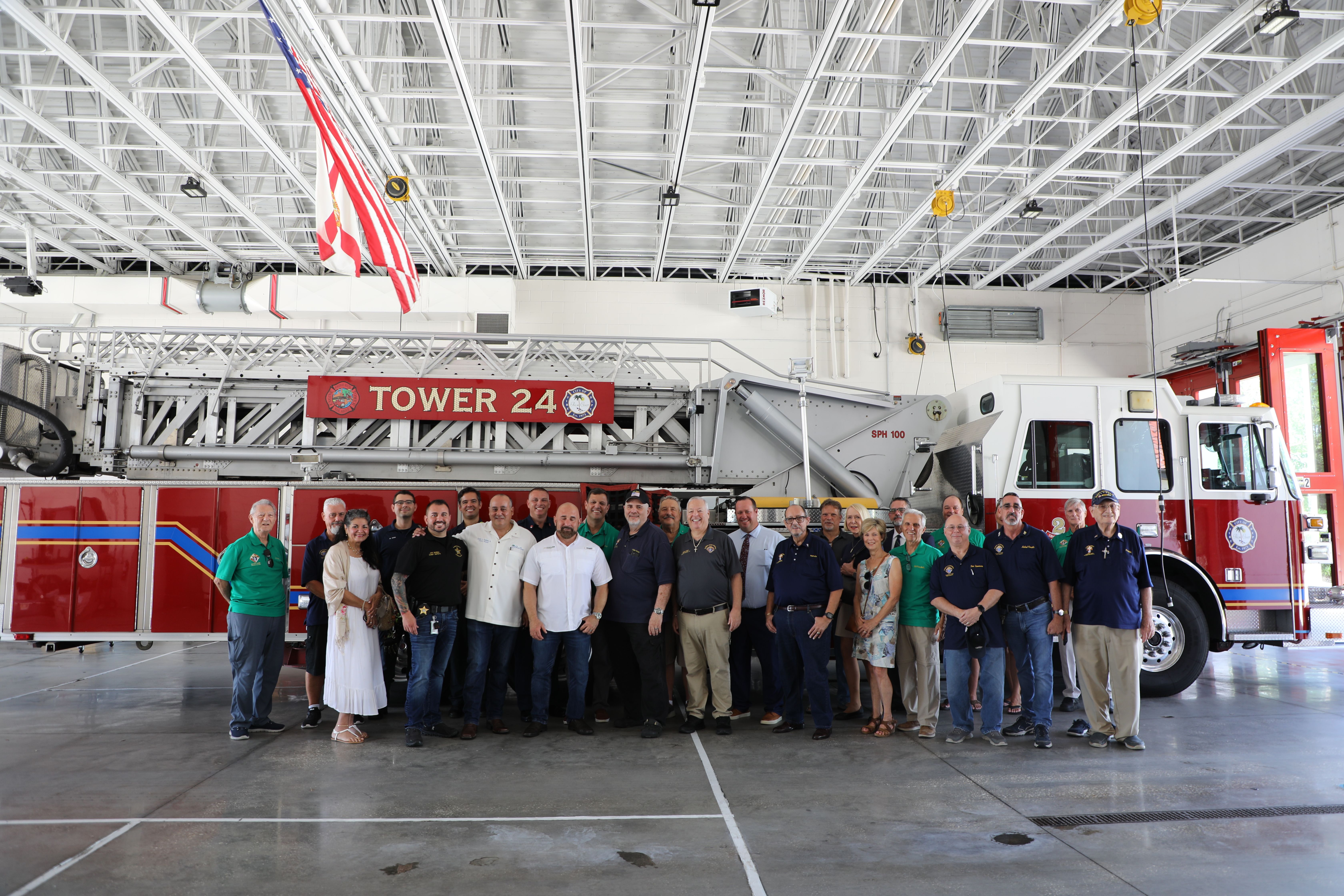 Florida Lieutenant Governor Jay Collins visits fire station 25
