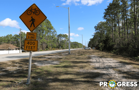 Photo of street light construction along Royal Palms Parkway