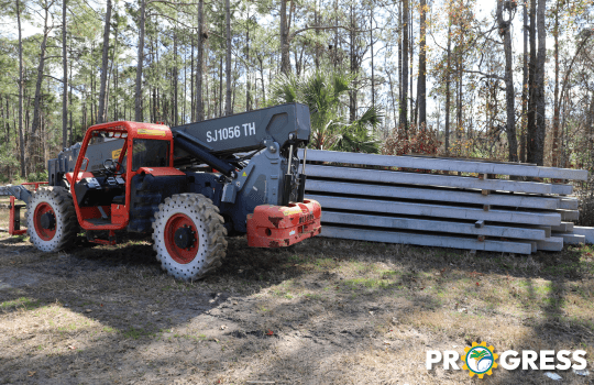 Photo of street light construction along Royal Palms Parkway