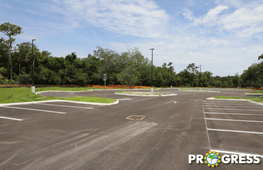 Construction Photo of Waterfront Park Parking Lot