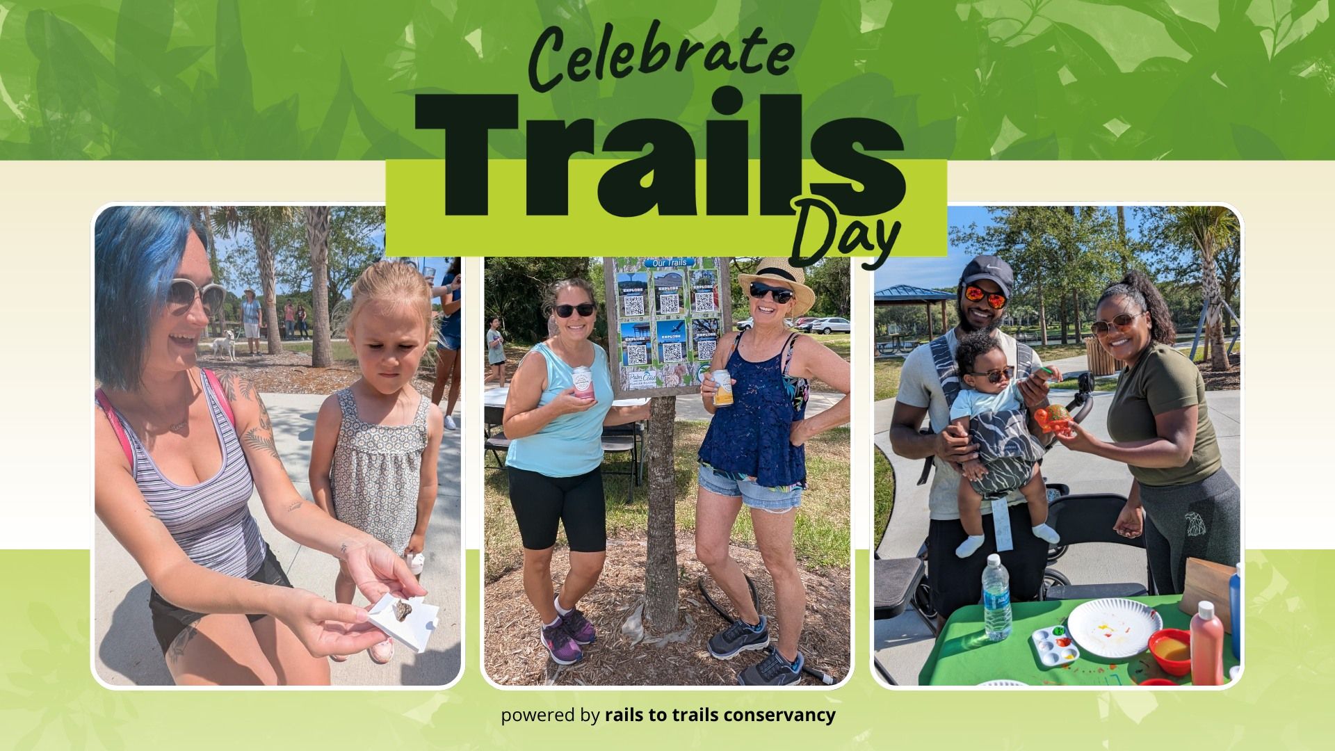 Images of residents at previous trails day events