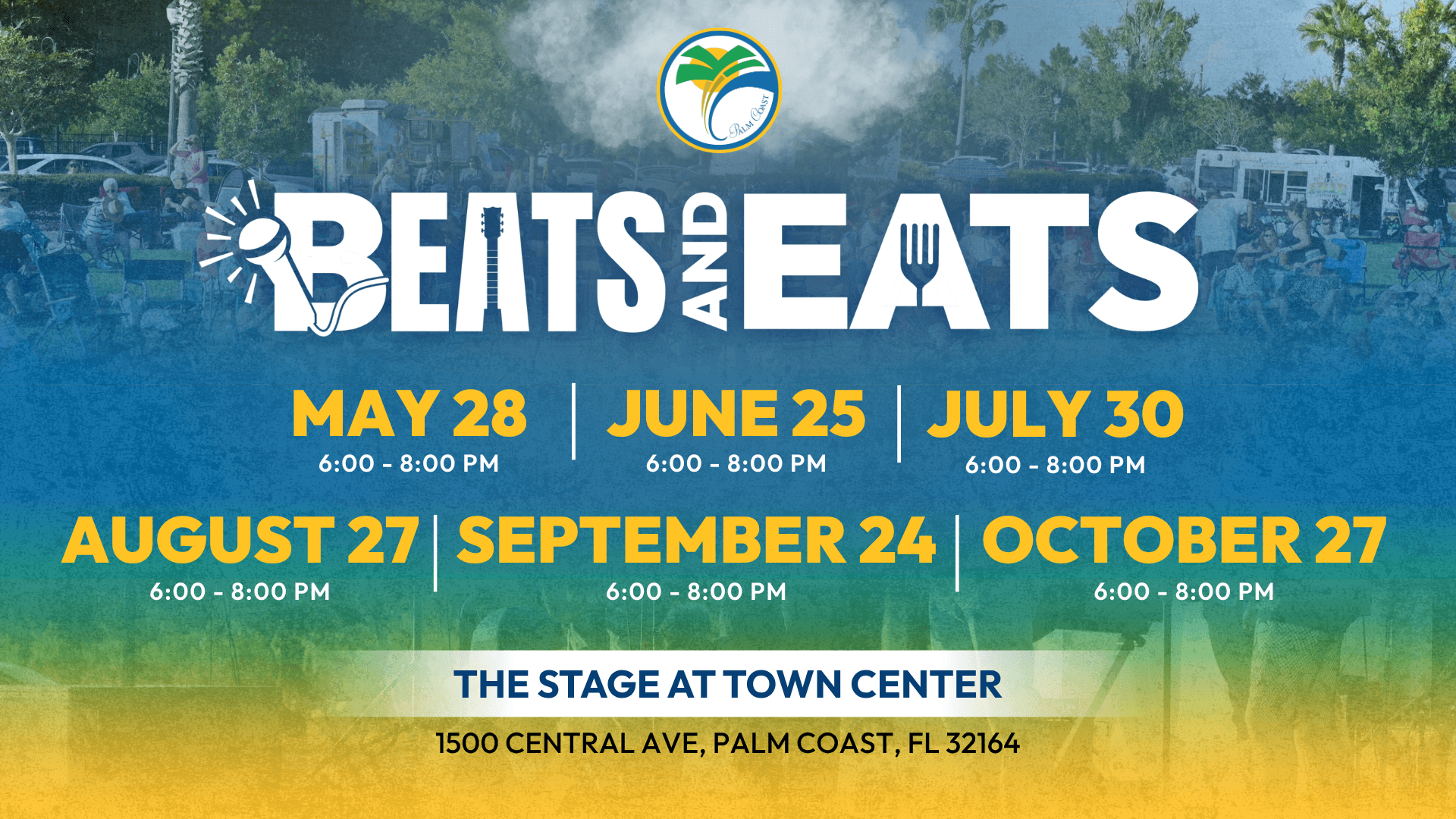 Beats and Eats Cover Photo with dates and times