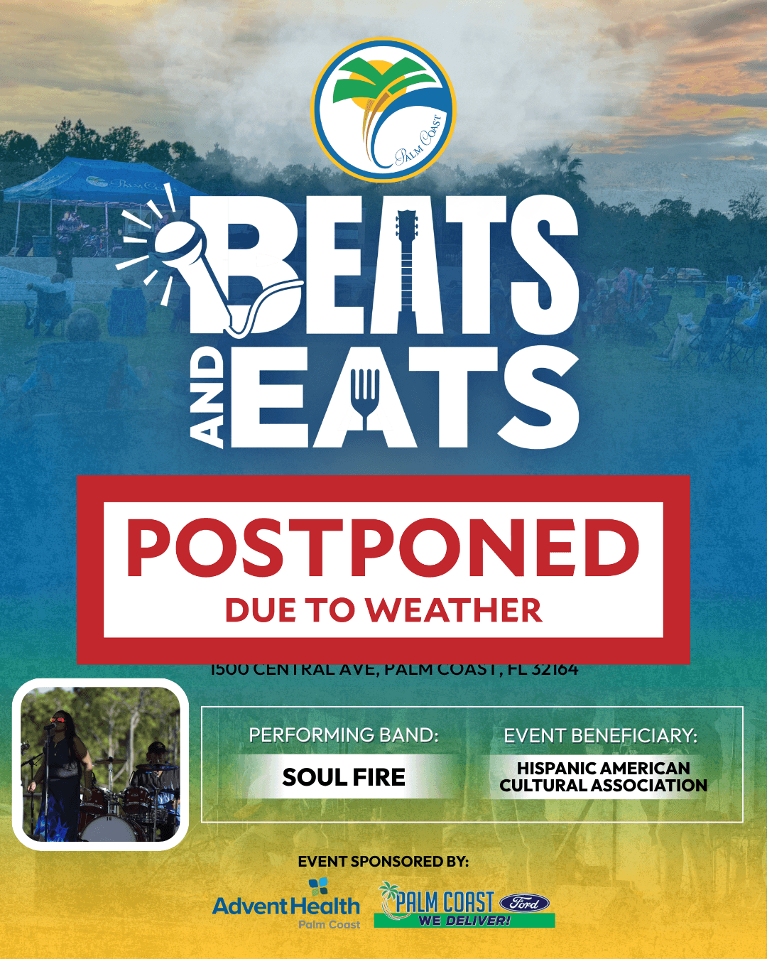 Beats and Eats-May show postponed