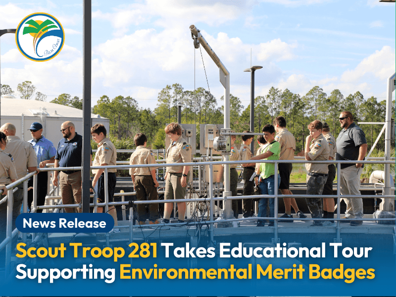 City of Palm Coast Hosts Scout Troop 281 for Educational Tour Supporting Environmental Merit Badges
