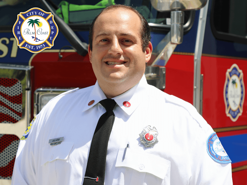 City of Palm Coast Promotes Lieutenant Patrick Juliano to Battalion Chief