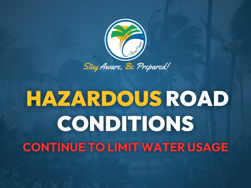 City of Palm Coast Urges Residents to Stay Home as Road Conditions Remain Hazardous Post-Hurricane Milton