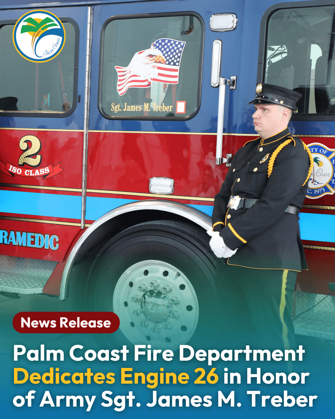 Engine 26 dedicated to Army Sergeant James M. Treber.png