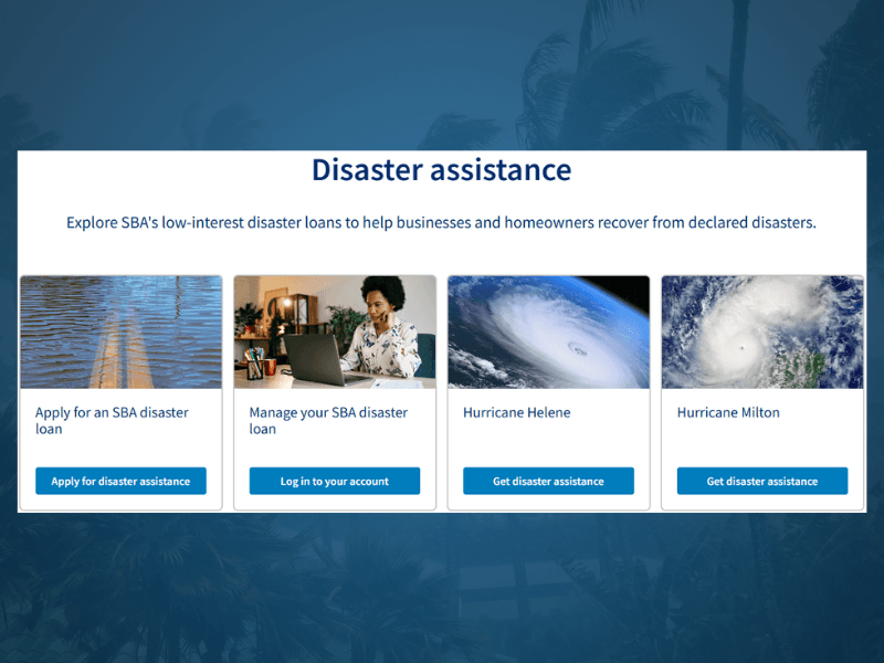 Explore SBA's low-interest disaster loans to help businesses and homeowners recover from declared disasters.