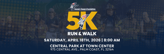 Tunnel to towers artwork with men participating in previous run.