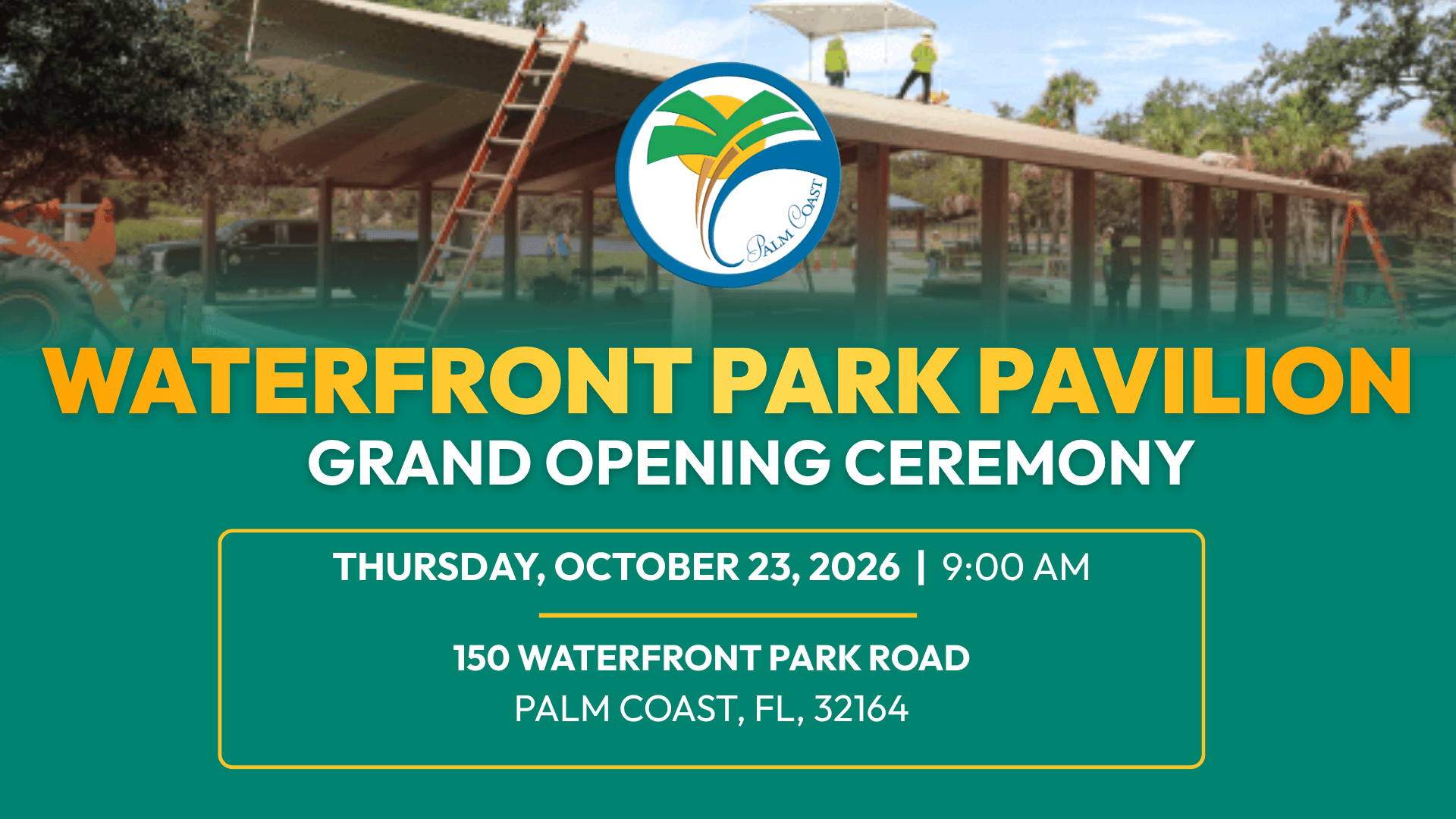Graphic for Waterfront Park Pavilion Grand Opening