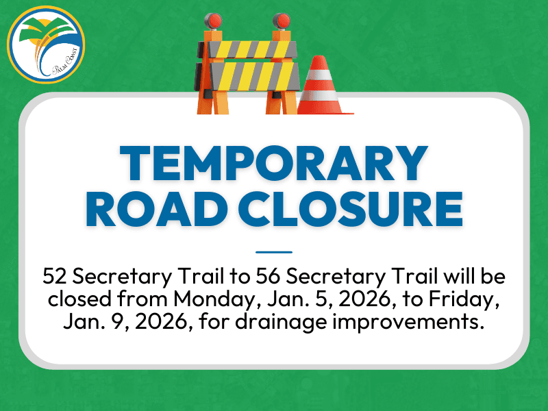 Temporary Road Closure on Secretary Trail | Palm Coast Connect