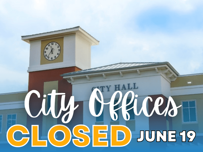City of Palm Coast Offices Closed Wednesday in Observance of Juneteenth ...