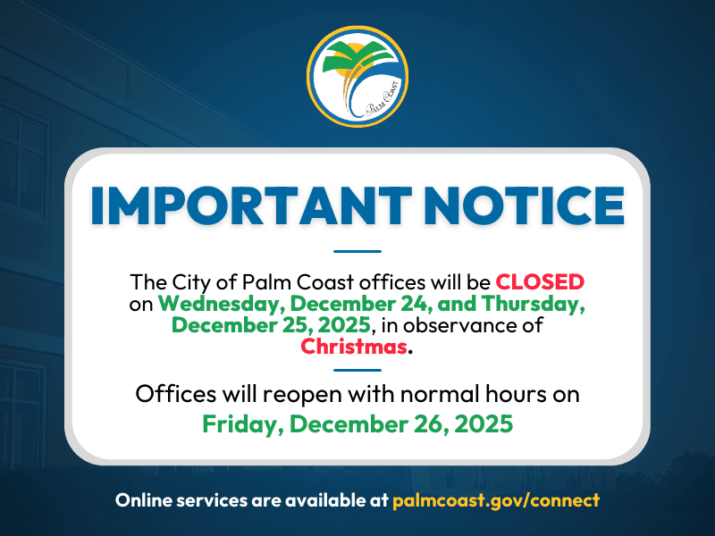 City of Palm Coast Holiday Schedule, Trash Pickup, and Tree Recycling