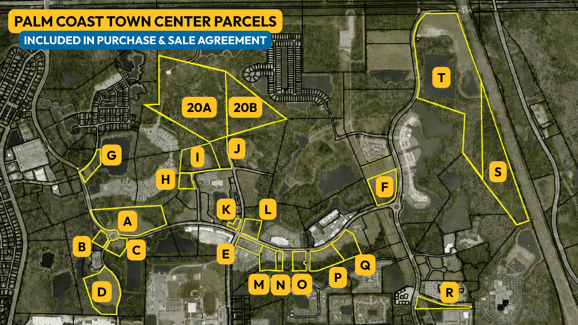 PALM COAST TOWN CENTER PARCELS INCLUDED IN PURCHASE & SALE AGREEMENT