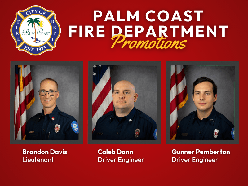 Palm Coast Fire Department Announces Promotions
