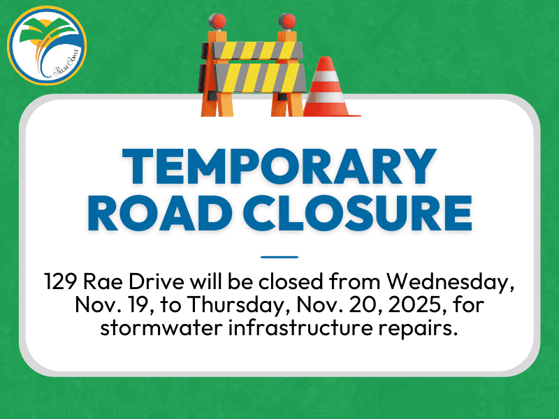 Temporary Road Closure on Rae Drive