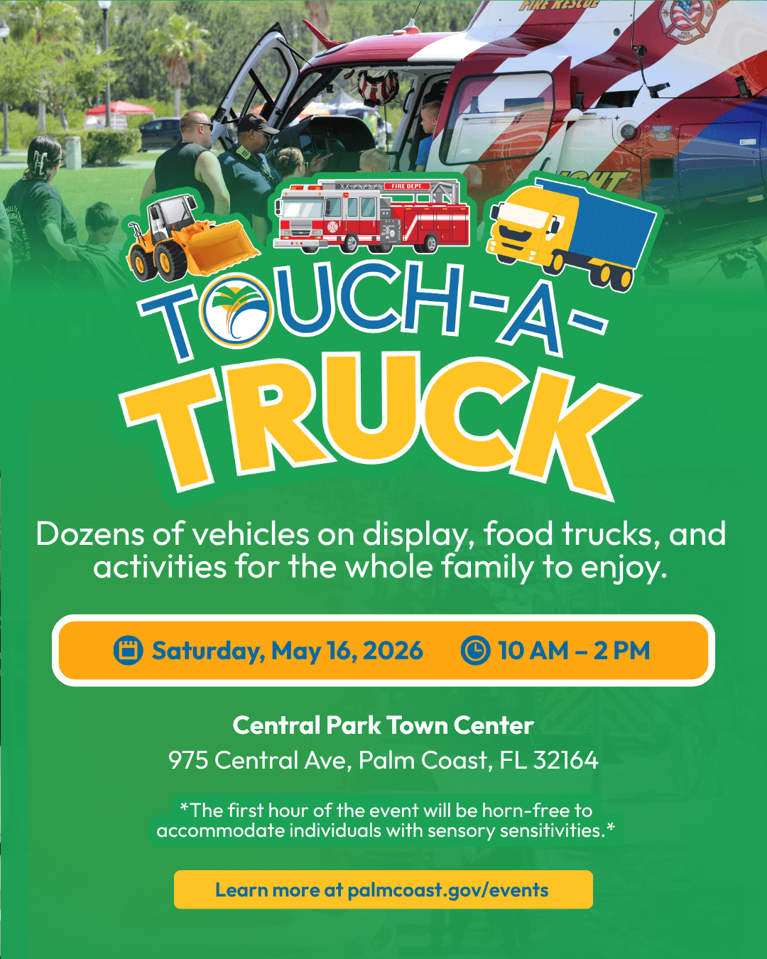 Decorative Design with Photo from Previous Touch-a-Truck Event