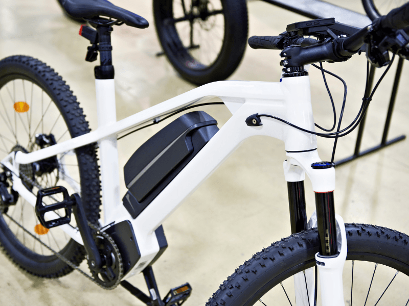 photo of a white e-bike