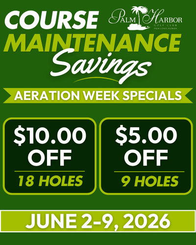 Palm Harbor Golf Club Offers Discounted Rates During Aeration Week