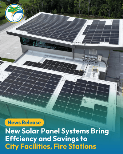 Photo of Solar Panel System on Top of the Fire Station