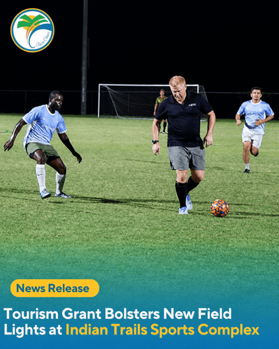 Tourism Grant Bolsters New Field Lights  at Indian Trails Sports Complex