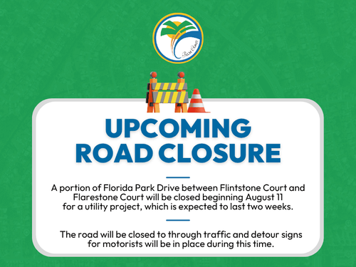 Graphic Stating Road Closure Information