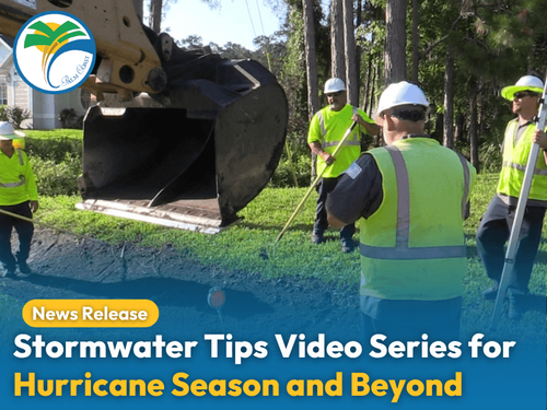 Photo of Stormwater Crew Working on Swale