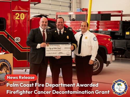 Palm Coast Fire Department Awarded Firefighter Cancer Decontamination Grant